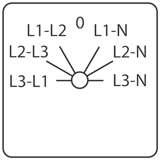 [/M10HEV1G2] Voltmeter nokschakelaar 3 lijn en 3 phase volt.