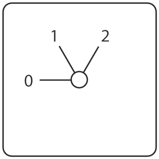 [/M10HSMAST021] Modulaire 2-standenschakelaar met 0-positie