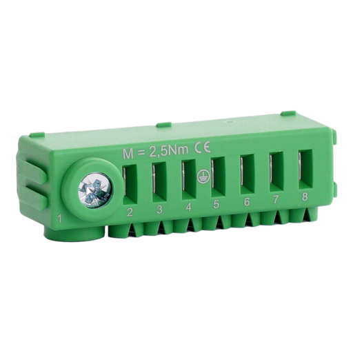 [/MDC00S22PE1] Erdungsklemme grün ohne Schrauben Conexbox 1x25 + 7x4mm²