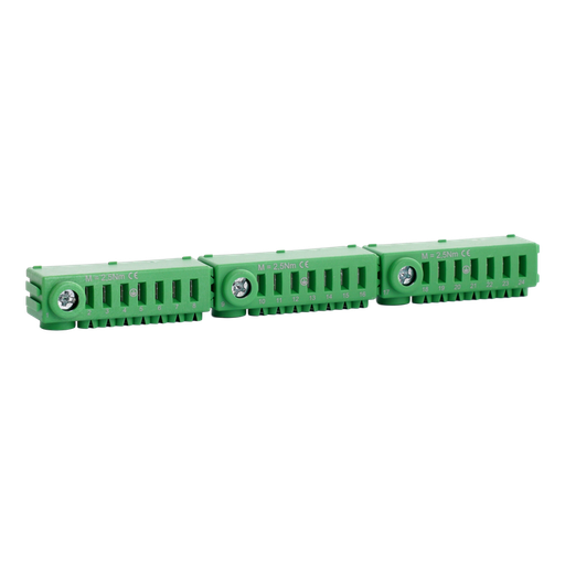 [/MDC00S22PE3] Erdungsklemme grün ohne Schrauben Conexbox 3x25 + 21x4mm²