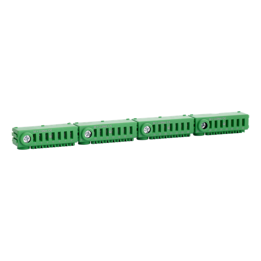 [/MDC00S22PE4] Erdungsklemme grün ohne Schrauben Conexbox 4x25 + 28x4mm²