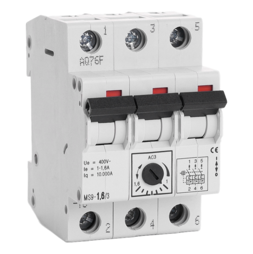 [/MS91.63] Motorbeveiligingsautomaat Teco 3P 1,00 - 1,60A