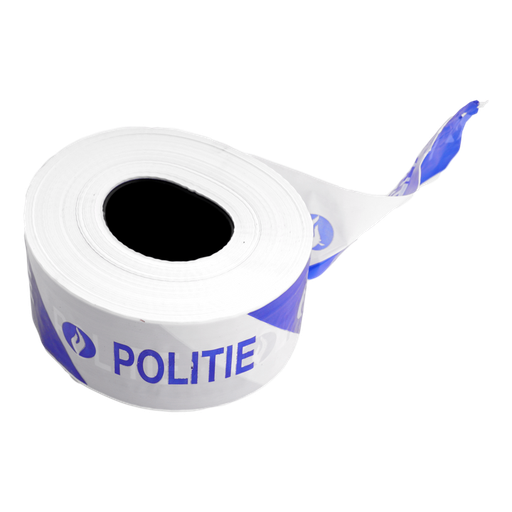 [/RBZ85345905] Ruban de balisage  80x500 Bl/Bc 'POLITIE' + logo