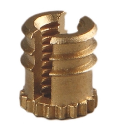 [/SBIA1.04] Set met 4 messing inserts voor schroef M2