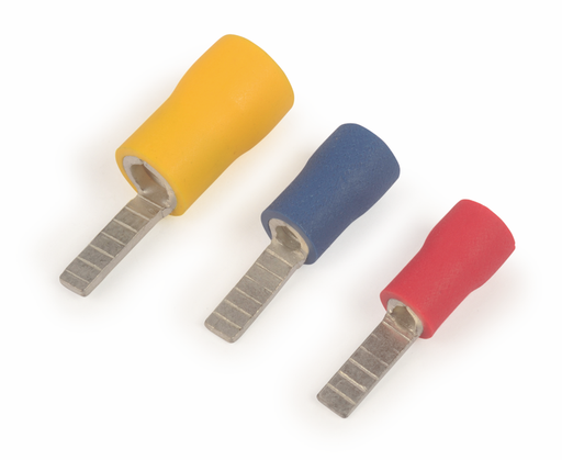 [/SOFAPPL-1.5] Geïsoleerde vlakstekker, rood, 1.5mm², L27,8mm