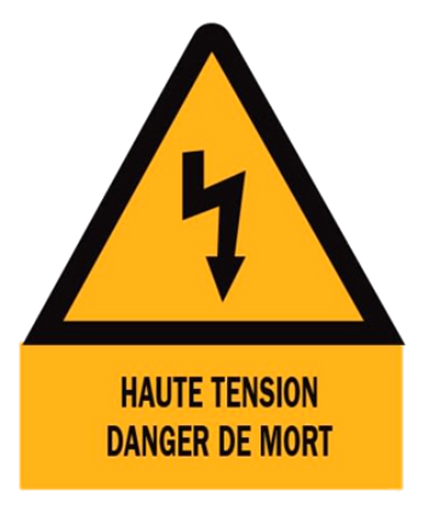 [/SOFCE-29S] Triangle, Alu, 297mm, fleche & "High voltage..."