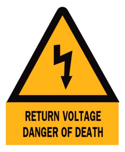 [/SOFCR-29S] Triangle, Alu, 297mm, fleche & "Return voltage..."