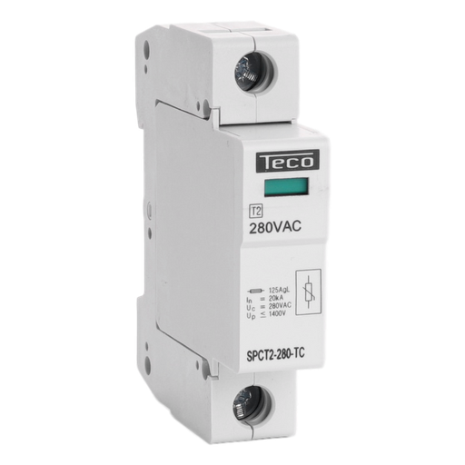 [/SPCT22801] Type 2 overspanningsbeveiliger Teco 1p 280Vac 1x20kA