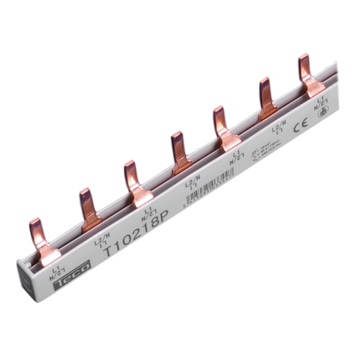[/T10218P] Section rails pin Teco 10mm² 18mod 2p