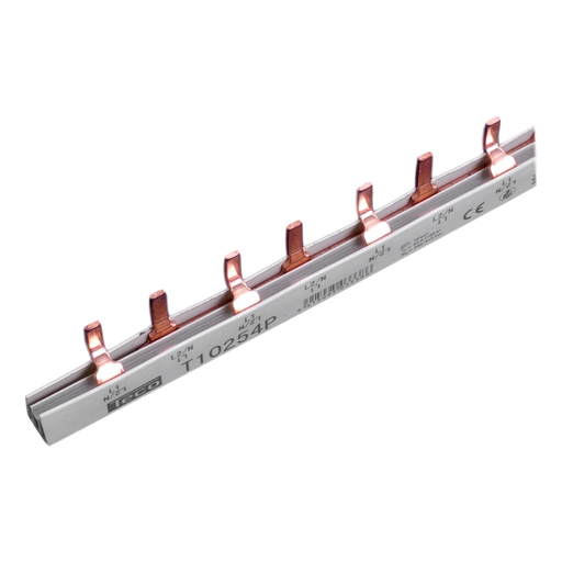 [/T10254P] Section rails pin Teco 10mm² 56mod 2p