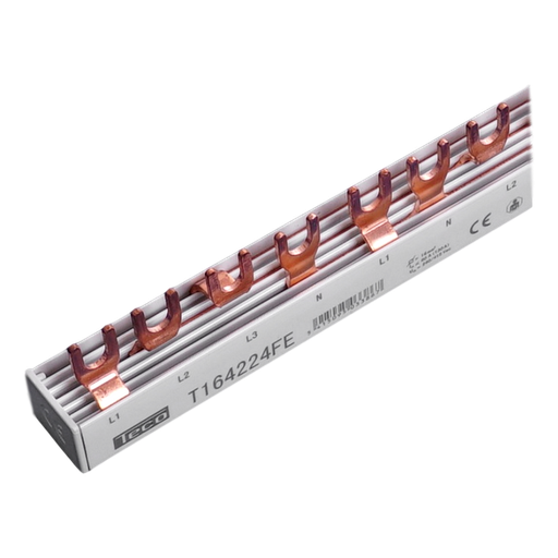 [/T164224FE] Peigne à fourches Teco 16mm² 24mod 4-2p équilibré