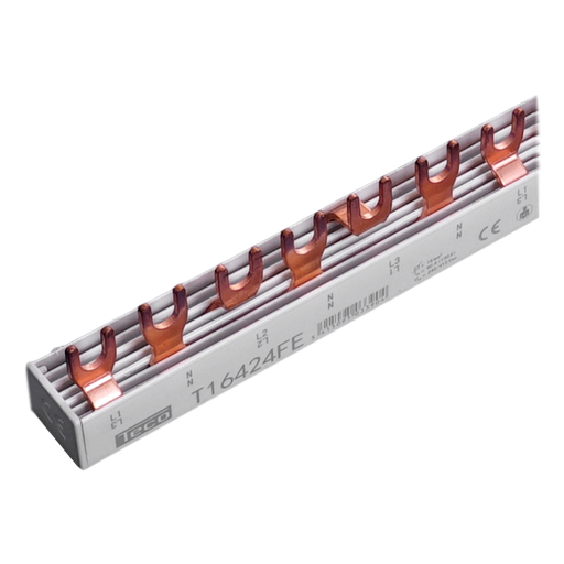 [/T16424FE] Peigne à fourches Teco 16mm² 24mod 4p équilibré
