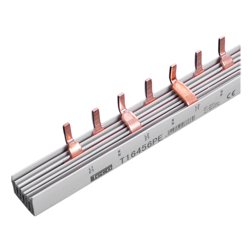 [/T16456PE] Stiftkamm Teco 16mm² 54mod 4p verdeeld