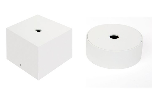 [/TFAXXRCABLW2] Round rosette 60x40 White + PVC + PVC cable 3g0.75mm transparent 215cm