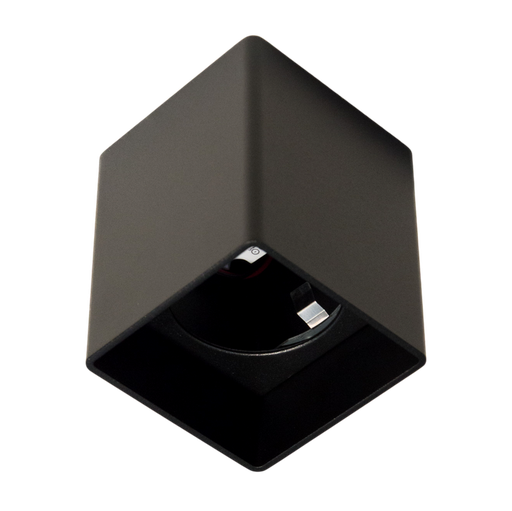 [/TLC009SBBAS1] Base apparente carrée 1x KUANA Noir + Driver Phase Dim 12W