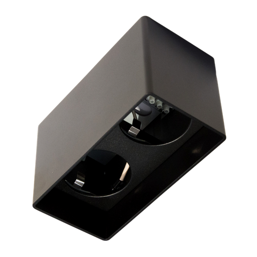 [/TLC009SBBAS2] TECO KUANA Gehäuse eckig 2x Schw. + Treiber Phase Dim 20W