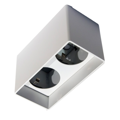 [/TLC009SWBAS2] Base apparente carrée 2x KUANA Blanc + Driver Phase Dim 20W