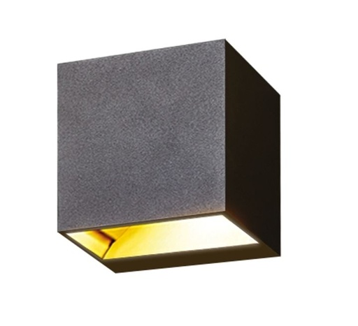 [/TLC205WB60C1] Teco LED Wandlamp CUSCO 10x10x10 2x5W 3000K Ra90 Dim Zwart