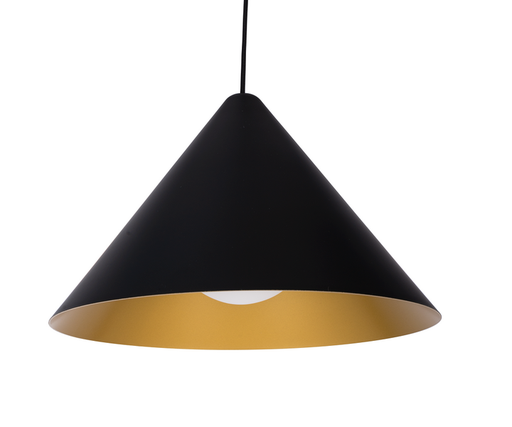 [/TLC710WB25S1] TECO NAULA Pendel. Metall-Diff. Schwarz Golden 9W 3000K Dim.
