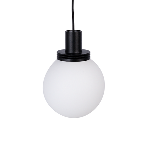 [/TLC710WB25S2] LED-pendel. TECO NAULA  Bol Ø100 9W 2700K Dim. Zwart