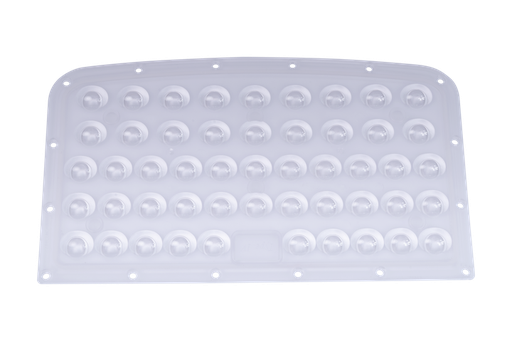 [/TLUMLENS90120150] Asymmetrische lens T4 90°x140° voor LUMI 50/100/150W
