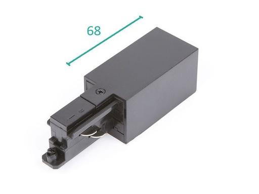 [/TLZ000BPOWEL] TECO 3-Phasen-Schiene Anschluß Ende (links)  Schwarz
