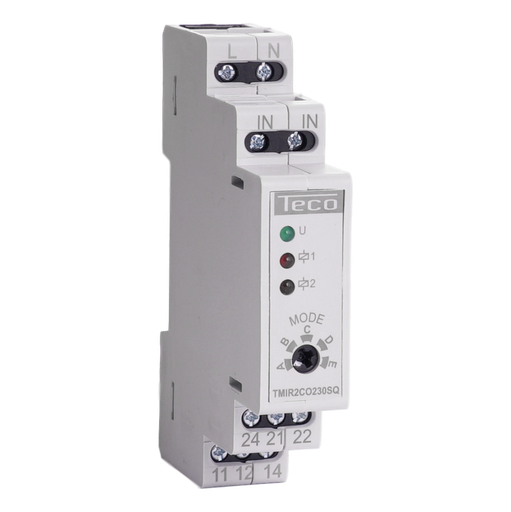 [/TMIR2CO230SQ] Modulaire teleruptor Teco 230Vac 2w 16A met 5 schakelschema's