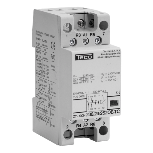 [/Z7SCH230242S2OE] Schaltschütz Teco 230VAC 25A 2NO+2NS