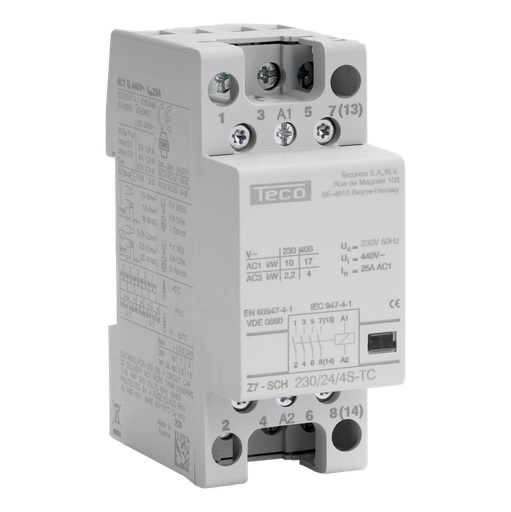 [/Z7SCH2302440] Contacteur Teco 230VAC 25A 4NO