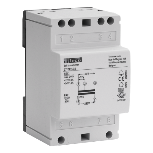 [/Z7TRG24] Beltransformator Teco 24VA 230VAC-12/24VAC