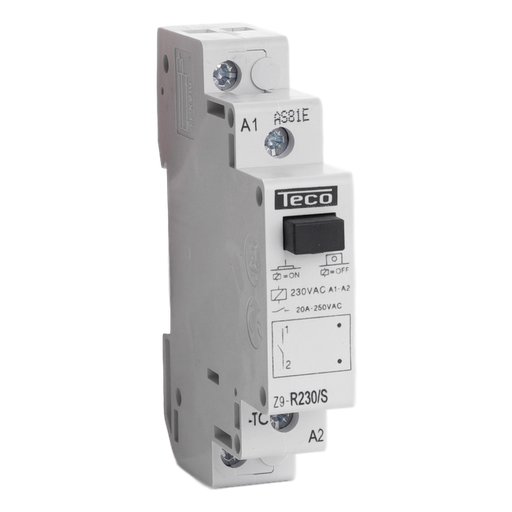 [/Z9R230S] Relais d'installation Teco 230VAC 20A 1NO