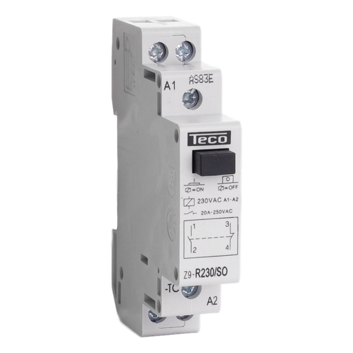 [/Z9R230SO] Instalationsrelais Teco 230VAC 20A 1NO+1NS