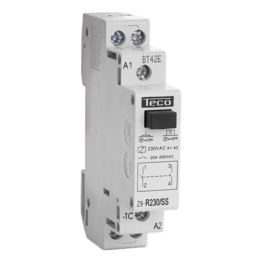 [/Z9R230SS] Installatierelais Teco 230VAC 20A 2NO