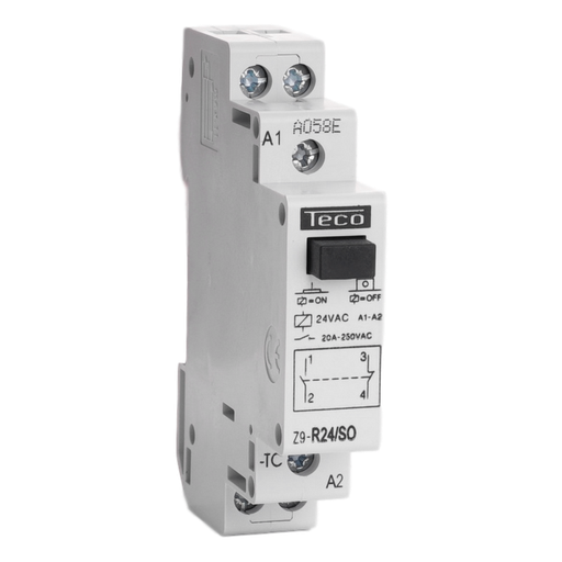 [/Z9R24SO] Installatierelais Teco 24VAC 20A 1NO+1NG
