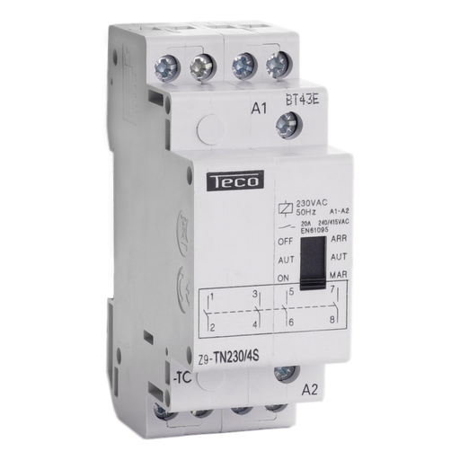 [/Z9TN2304S] Contactor Day/Night Teco 230VAC 20A 4NO