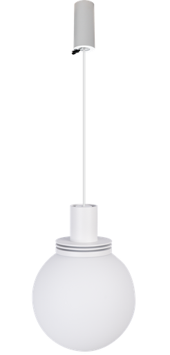 [/ABOL10DP00VW] (AS)Pendel bol NAULA 2700K + basis  Phase dim Weib