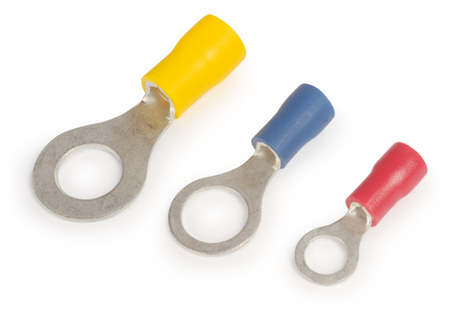 [/SOFAT-2.5/10] Insulated ring terminal, blue, 2.5mm², M10