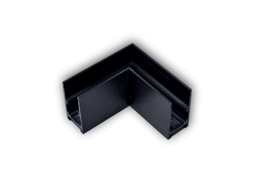 [/A90TRACK48V29B] (AS)90° horizontale hoek Spoor 48V H 29 Zwart incl. connector