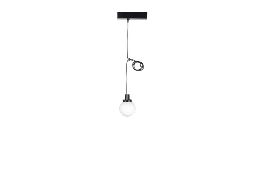[/TRACKBOLB2700K] (AS)LED-pendel. TRACK NAULA  Bol Ø100 10W 2700K Dim. Zwart