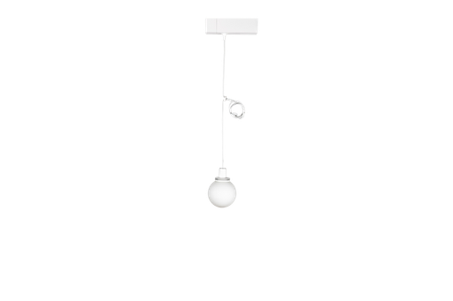 [/TRACKBOLW3000K] (AS)Suspension TRACK NAULA Boule Ø100 3000K 10W Dim. Blanc