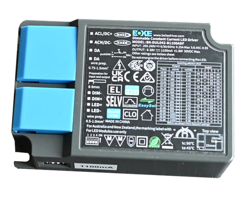 [/BK-DUL042-B1100ADF] Driver MULTI-DIM 6-42V 0,45-1,10A CC 42W+con.mal.+ NFC