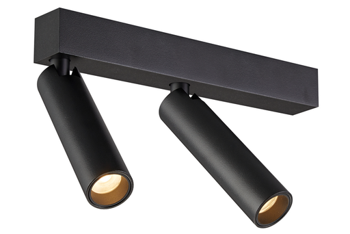 [/TIBSC227B] Spot TIBET-2 plafond orientable sur base 2x7W 2700K 38° (driver phase dim) noir