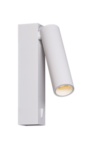 [/TIBSWR27W] Spot TIBET-3 mural orientable sur base 5W 2700K 34° (driver inclus) blanc